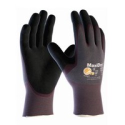 Protective Industrial Products 56-424/M Protective Industrial Products Medium MaxiDry By ATG Lightweight Black Nitrile Palm And 