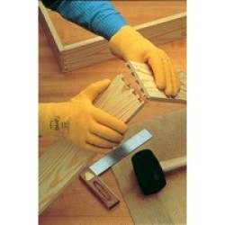 SHOWA Best Glove 960S-08 SHOWA Best Glove Size 8 Yellow KPG Fully PVC Coated Work Gloves With Seamless Cotton Liner And Slip-On 