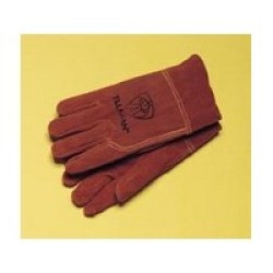 John Tillman & Co 1300M Tillman Medium Heavyweight Russet Split Cowhide MIG Gloves With Kevlar Stitching, Straight Thumb And 2