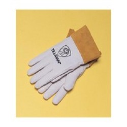 John Tillman & Co 1324L Tillman Large Top Grain Pearl Kidskin TIG Welders Gloves With Kevlar Stitching, Wing Thumb And 2
