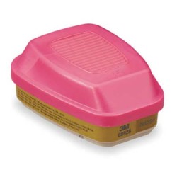 3M 60926 Magenta/Olive Multi-Gas/Organic Vapors P100 Particulate Bayonet Style Cartridges: Package of 2 Filter Cartridges