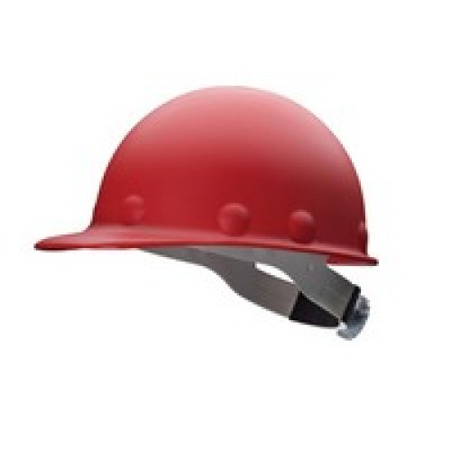 Honeywell P2ARW15A1000 Fibre-Metal Red Roughneck P2A Series Class C And G ANSI Type 1 Fiberglass Hard hat With Ratchet Suspension