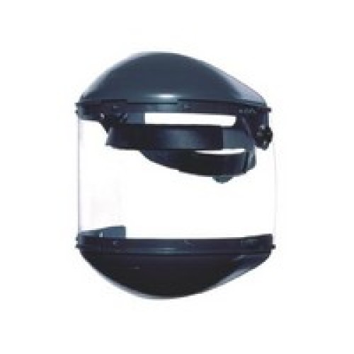 Honeywell FM400DCCL Fibre-Metal Model F-400 Noryl Dual Crown Ratchet Headgear With Clear Propionate Faceshield, Built-In 4