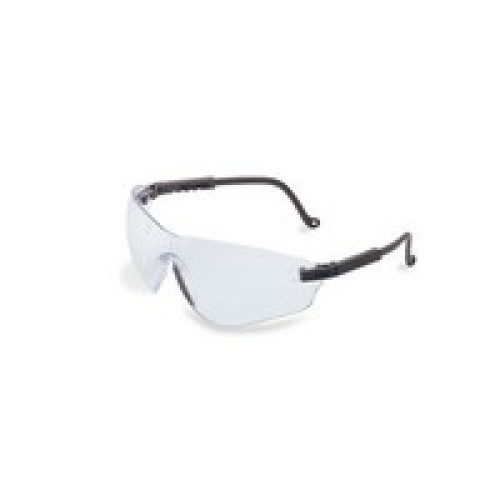 Honeywell S4500 Uvex By Sperian Falcon Safety Glasses With Black Frame And Clear Polycarbonate Ultra-dura Anti-Scratch Hard Coat