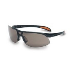 Honeywell S4201 Uvex By Sperian Protege Safety Glasses With Metallic Black Frame And Gray Polycarbonate Ultra-dura Anti-Scratch 