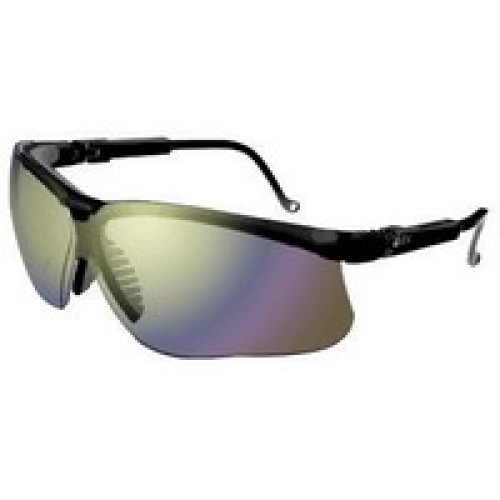 Honeywell S3203 Uvex By Sperian Genesis Safety Glasses With Black Frame And Gold Polycarbonate Ultra-dura Anti-Scratch Hard Coat