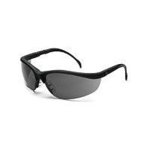Crews Safety Products KD112AF Crews Klondike Safety Glasses With Black Frame And Gray Polycarbonate Duramass AF4 Anti-Scratch An
