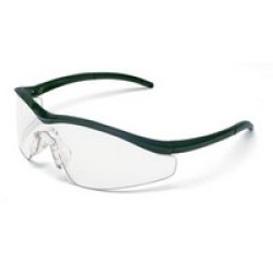 Crews Safety Products T1110AF Crews Triwear Nylon Safety Glasses With Onyx Frame, Clear Polycarbonate Duramass AF4 Anti-Scratch 