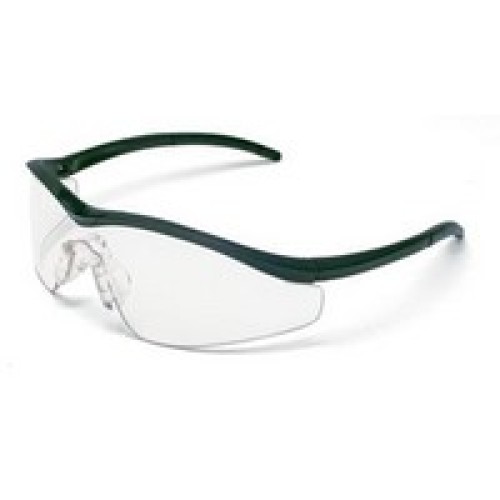 Crews Safety Products T1110AF Crews Triwear Nylon Safety Glasses With Onyx Frame, Clear Polycarbonate Duramass AF4 Anti-Scratch 