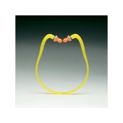 Honeywell QB1HYG Howard Leight QB1HYG Yellow And Orange Molded Multi Position Inner-Aural Banded Earplugs