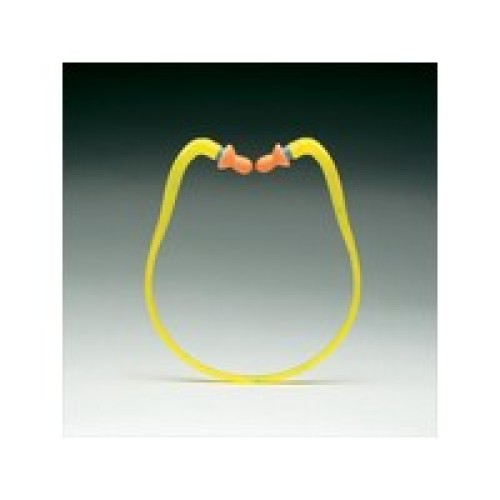 Honeywell QB1HYG Howard Leight QB1HYG Yellow And Orange Molded Multi Position Inner-Aural Banded Earplugs