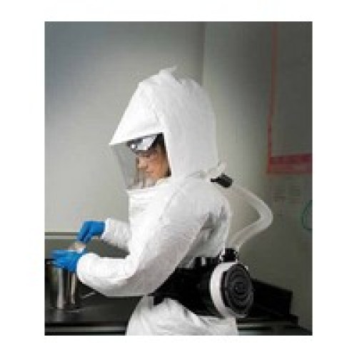 Bullard 20SICHTC30R Bullard T-Series CC20 Style Tychem SL Double Bib Supplied And Powered Air Purifying Hood With Acetate Lens, 