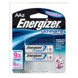 Energizer L91BP-2 Energizer Ultimate AA Lithium Batteries (2 Per Card)