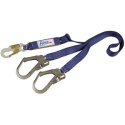 DBI Sala 1340180 PROTECTA FIRST 6' Shock Pack Double-Leg Lanyard: (2) 2 1/4