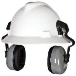 MSA 10129327 Sound Control SH Earmuff for Slotted Full Brim Hat NRR 25 dBA