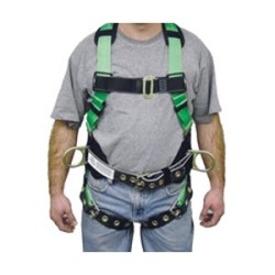 MILLER 650T61 (HP) High Performance Large Green Full Body Construction Harness: 3 D-Rings