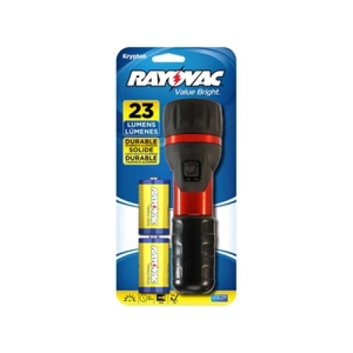 RAYOVAC 2D-B RBD Rubber and Aluminum 2D Flashlight