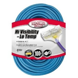 Coleman Cable 04169 12/3 100' SJTW High Visibility Low Temperature Outdoor Tri-Source Extension Cord