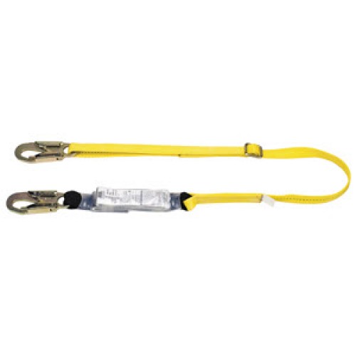 MSA 10072474 Workman 6' Adjustable Single-Leg Lanyard: (2) 3/4