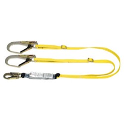 MSA 10072475 Workman 6' Adjustable Double-Leg Lanyard: (2) 2 1/2