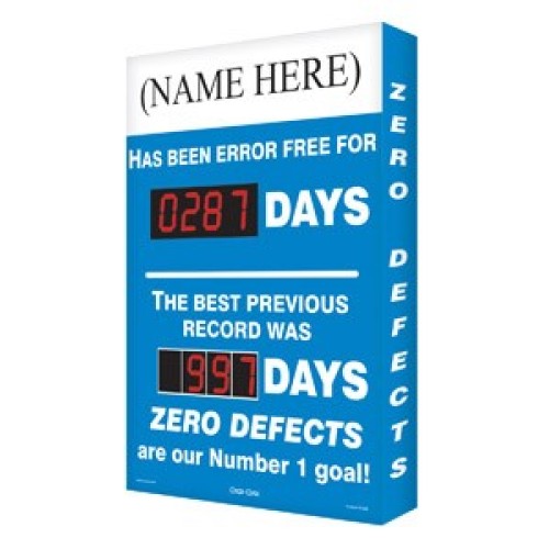 Safety Scoreboards Accuform SCA287 Digi-Day Safety Scoreboards: 