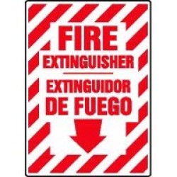 Bilingual Signs Fire Extinguisher Signs - Extinguidor De Fuego Accuform SBMFXG932VP Safety Signs