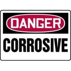 Chemical Sign Danger Corrosive Signs Accuform MCHL222VP Safety Signs