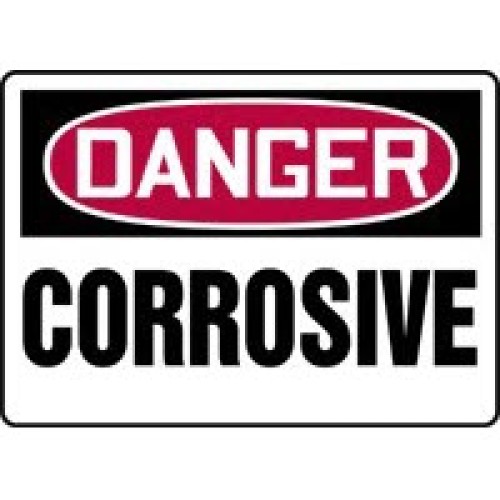 Chemical Sign Danger Corrosive Signs Accuform MCHL222VP Safety Signs
