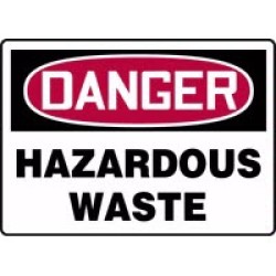 Chemical Sign Hazardous Waste Signs Accuform MCHL295VP Safety Signs