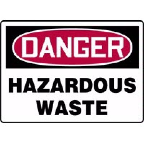 Chemical Sign Hazardous Waste Signs Accuform MCHL295VP Safety Signs