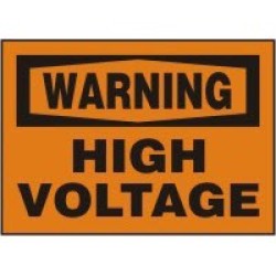 Electrical Signs Warning High Voltage Signs Accuform MELC326VP Safety Signs
