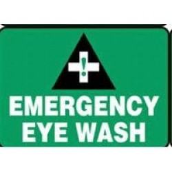First Aid Signs Emergency Eye Wash Signs with Graphic Accuform MFSD984VP Safety Signs