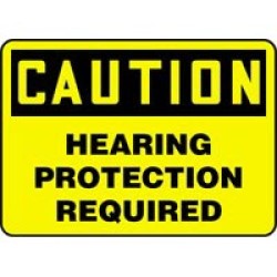 PPE Signs Caution Hearing Protection Required Signs Accuform MPPA630VP Safety Signs