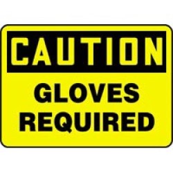 PPE Signs Caution Gloves Required Signs Accuform MPPA644VP Safety Signs