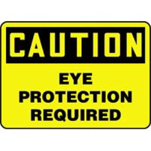 PPE Signs Caution Eye Protection Required Signs Accuform MPPA615VP Safety Signs