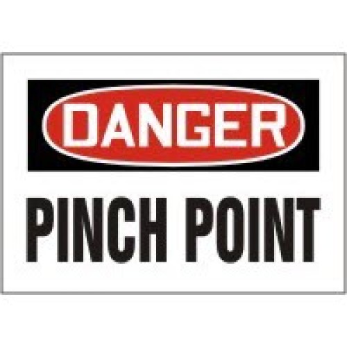 Danger Pinch Point Signs Accuform MEQM138VP Safety Signs