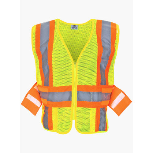 TnA Safety Products V219L Class II Lime Expandable Two Tone Reflective Surveyor Vest: 2